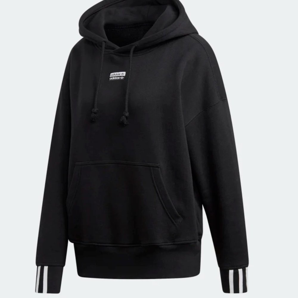 *NWT* Adidas Black Hoodie with White Accents